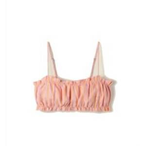 NEW TROVATA women's brigette bandeau top in creamsicle stripe